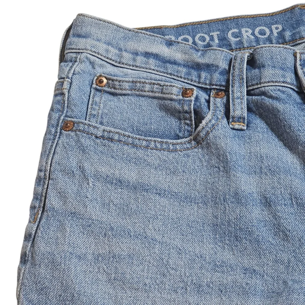 J. Crew Women's Billie Demi Boot Crop Re-Imagined Jeans Distressed Light Wash 30